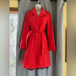 H&M Red Fitted Trench Coat